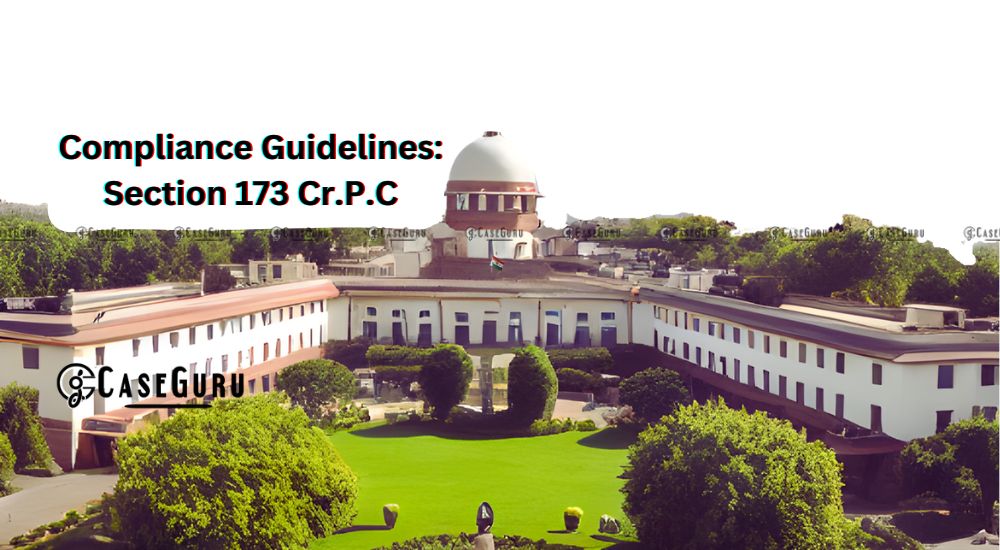 The Supreme Court has emphasized the strict compliance with Section 173(2), While deciding a criminal appeal.