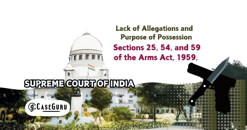 Acquittal in Arms Act Case Due to Lack of Essential Ingredients in the Charge-sheet